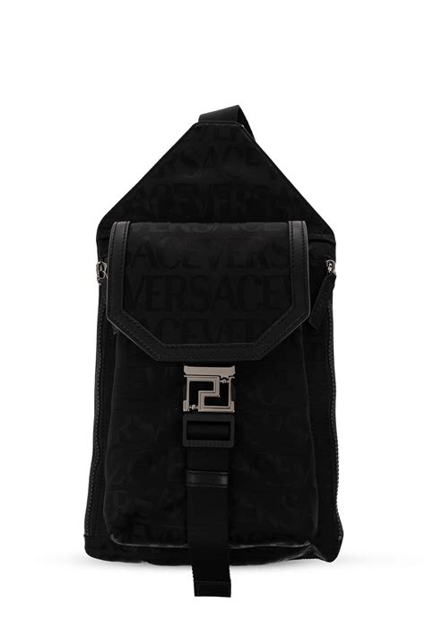 versace v code backpack|versace one shoulder backpack.